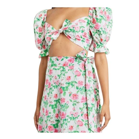 NWT Hill House The Isabella Top in Pink Roses XS - Picture 6 of 15